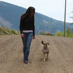 Laura and Jack the pitbull